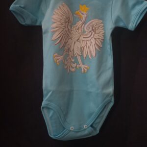 Body dziecice z Orem Kolor: Turkusowy Nadruk: Orze Rozmiar: 104 Rodzaj nadruku: Sitodruk