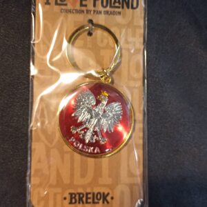 Brelok PanDragon Polska metalowy czerwony
