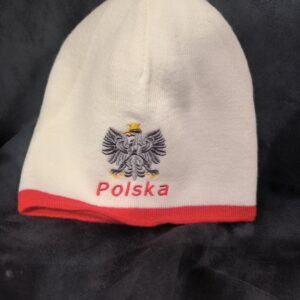 Czapka Zimowa Polska Biao-Czerwona Orze C (gadka)