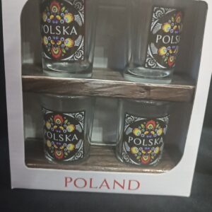 Kieliszek folklor Polska czarny 35ml