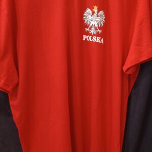 Koszulka z maym orem Polska Kolor: Czerwony Rodzaj nadruku: Sitodruk Rozmiar: XXXL Nadruk: Orze