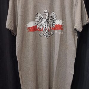 Koszulka flaga orze Kolor: Szary Nadruk: Orze Rodzaj nadruku: Sitodruk Rozmiar: XXXXL