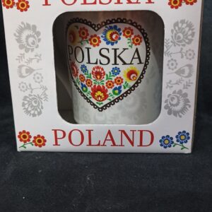 Kubek POLAND folk serce