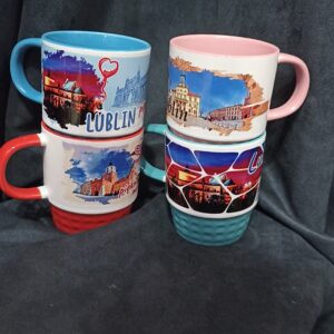 Kubek ceramiczny z napisem Lublin (cena za 1 szt)