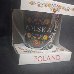 Kubek skony z napisem Polska folk