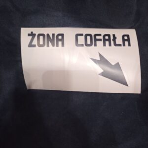 Naklejka vlepka samochodowa ona cofaa czarna
