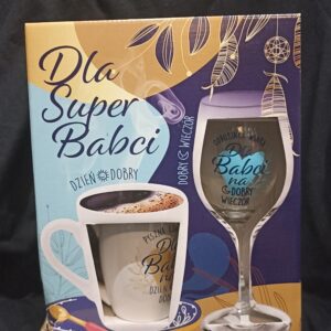 Zestaw kieliszek i kubek dla Super Babci