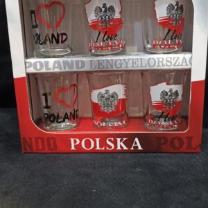 kieliszek Polska -Biao czerwony ml35 (cena za 1 szt)