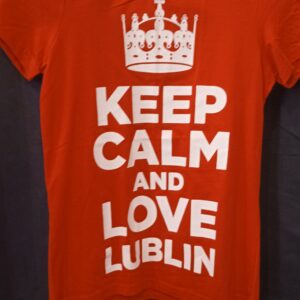 Keep Calm And Love Lublin Rodzaj nadruku: Sitodruk Kolor: Czerwony Rozmiar: M Nadruk: Lublin