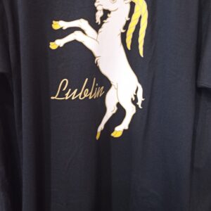 Koszulka mska Kozioek Kolor: Czarny Rodzaj nadruku: Sitodruk Rozmiar: XS Nadruk: Lublin