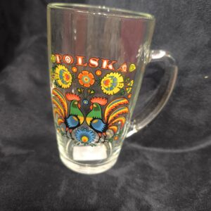 Kubek szklany przezroczysty Polska folk 400 ml