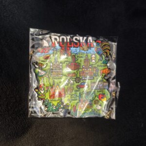 Magnes metalowy Polska zielony
