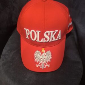 czapka z daszkiem czerwona wypukła  orzeł polska